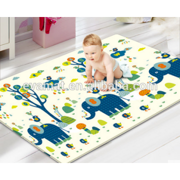 2016 ventes chaudes et nouveau design enfant jeu double côté PU matériel bébé jouer rampant tapis, tapis de jeu lavable fabriqué en Chine